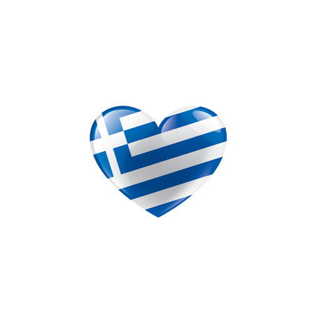 Greece flag, vector illustration on a white backgroundのイラスト素材