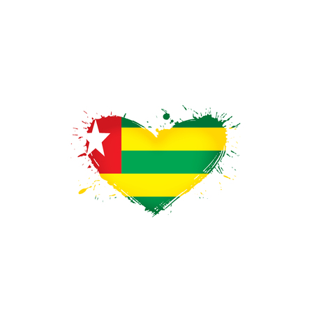 togo flag, vector illustration on a white backgroundのイラスト素材