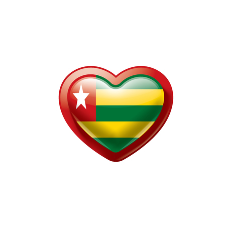 togo flag, vector illustration on a white backgroundのイラスト素材