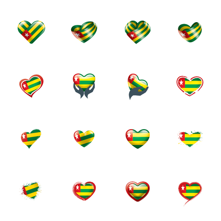 togo flag, vector illustration on a white backgroundのイラスト素材