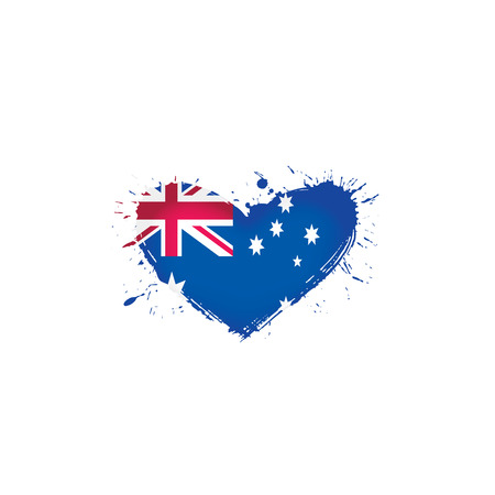 Australia flag, vector illustration on a white backgroundのイラスト素材