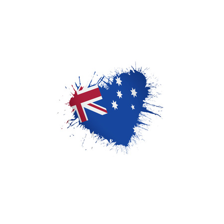Australia flag, vector illustration on a white backgroundのイラスト素材