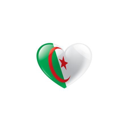 Algeria flag, vector illustration on a white background,のイラスト素材