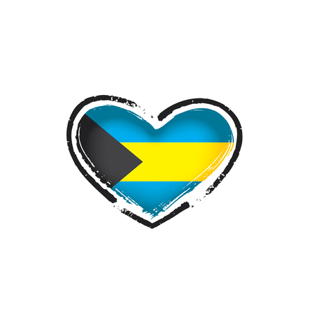Bahamas flag, vector illustration on a white background.のイラスト素材