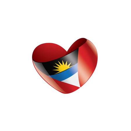 Antigua and Barbuda flag, vector illustration on a white background.のイラスト素材