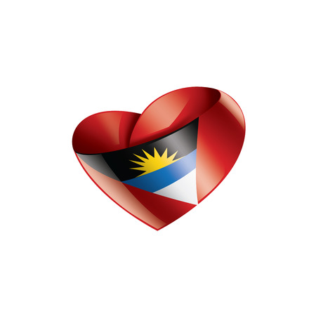 Antigua and Barbuda flag, vector illustration on a white background.のイラスト素材