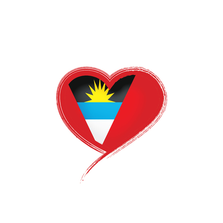 Antigua and Barbuda flag, vector illustration on a white background.のイラスト素材