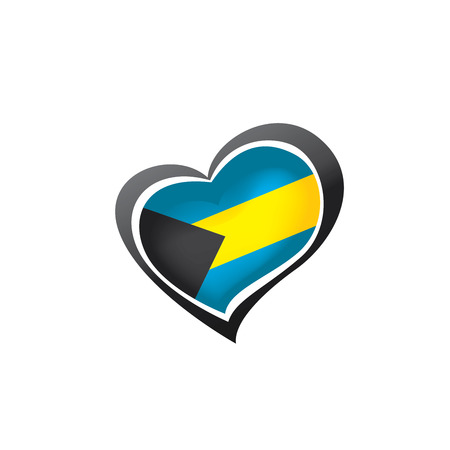 Bahamas flag, vector illustration on a white background.のイラスト素材