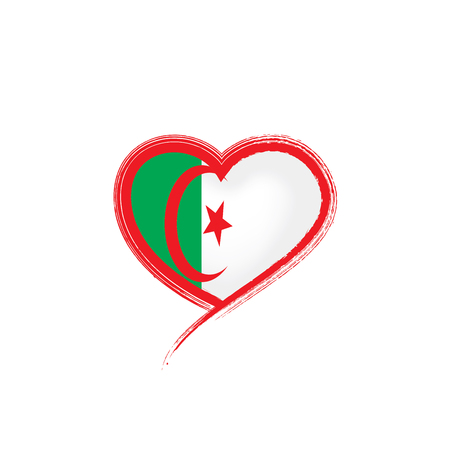Algeria flag, vector illustration on a white background,のイラスト素材