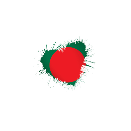 Bangladesh flag, vector illustration on a white background.の写真素材
