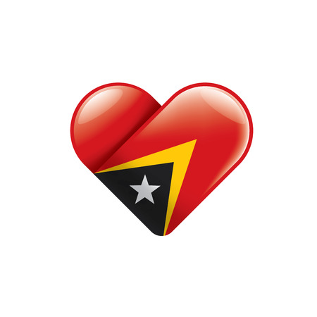 east timor national flag, vector illustration on a white backgroundのイラスト素材