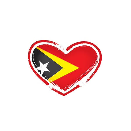 east timor national flag, vector illustration on a white backgroundのイラスト素材