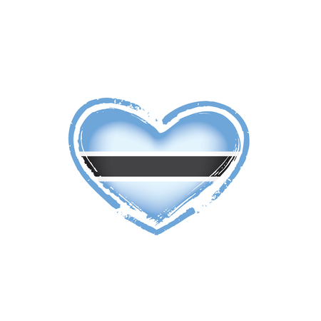 Botswana national flag, vector illustration on a white backgroundのイラスト素材