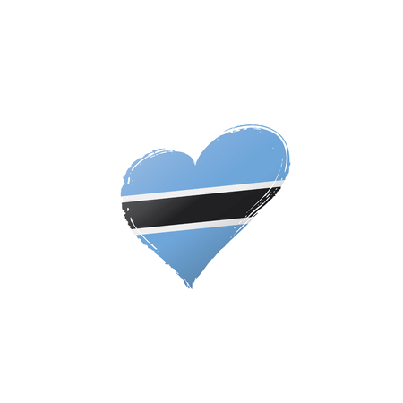 Botswana national flag, vector illustration on a white backgroundのイラスト素材