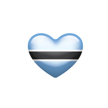 Botswana national flag, vector illustration on a white backgroundのイラスト素材