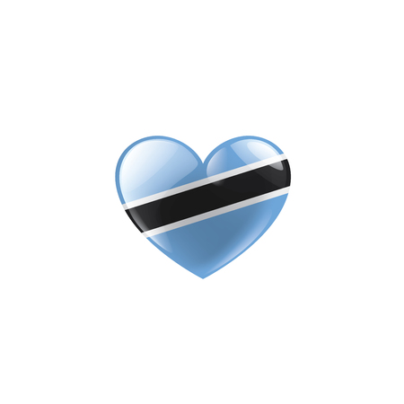 Botswana national flag, vector illustration on a white backgroundの写真素材