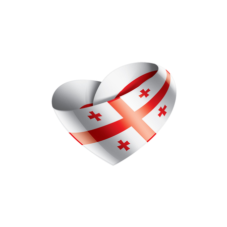 Georgia national flag, vector illustration on a white backgroundのイラスト素材