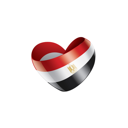 Egypt national flag, vector illustration on a white backgroundのイラスト素材