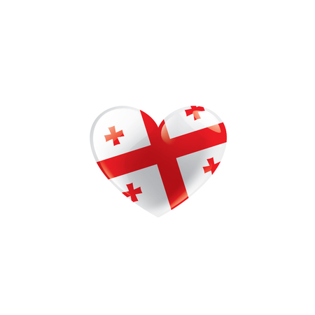 Georgia national flag, vector illustration on a white backgroundのイラスト素材