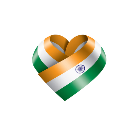 India national flag, vector illustration on a white backgroundのイラスト素材