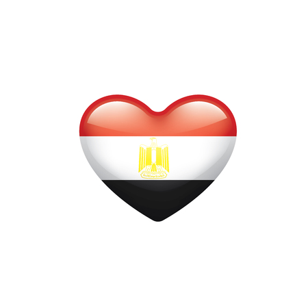 Egypt national flag, vector illustration on a white backgroundのイラスト素材