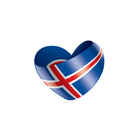Iceland national flag, vector illustration on a white backgroundのイラスト素材
