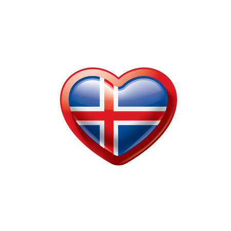 Iceland national flag, vector illustration on a white backgroundのイラスト素材