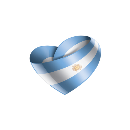 Argentina national flag, vector illustration on a white backgroundのイラスト素材