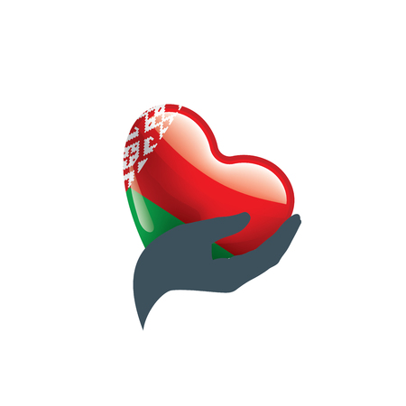 Belarus national flag, vector illustration on a white backgroundのイラスト素材
