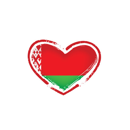 Belarus national flag, vector illustration on a white backgroundのイラスト素材