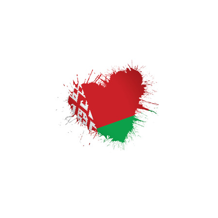 Belarus national flag, vector illustration on a white backgroundのイラスト素材