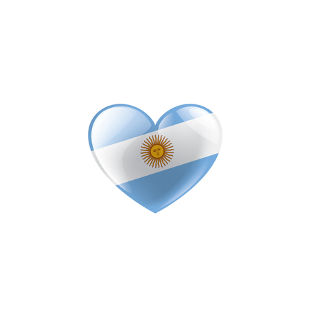 Argentina national flag, vector illustration on a white backgroundのイラスト素材