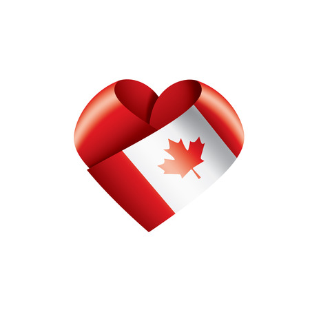 Canada national flag, vector illustration on a white backgroundのイラスト素材