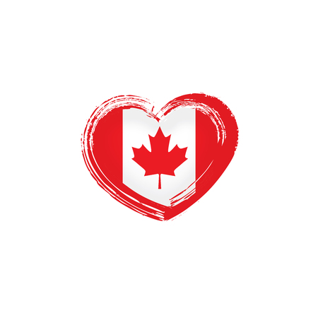 Canada flag, vector illustration on a white backgroundのイラスト素材