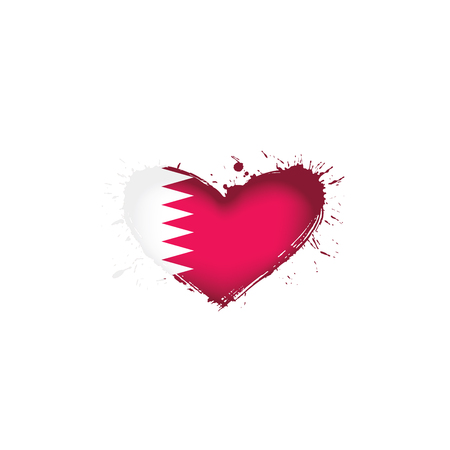 Qatar national flag, vector illustration on a white backgroundのイラスト素材