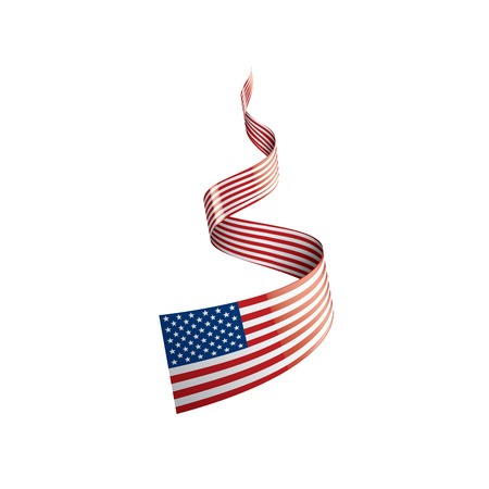 USA flag, vector illustration on a white background.の写真素材