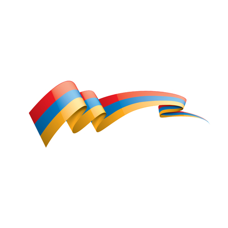 Armenia flag, vector illustration on a white background.のイラスト素材