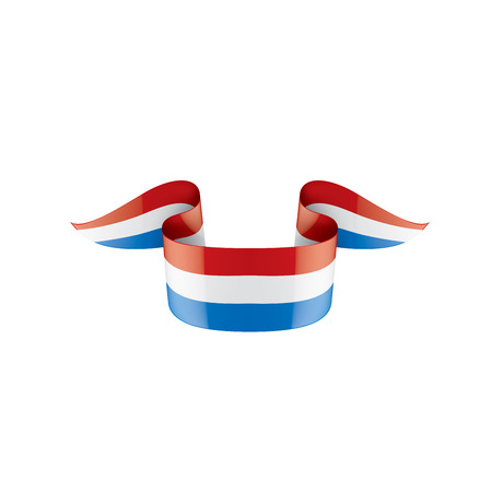 Netherlands flag, vector illustration on a white background.のイラスト素材