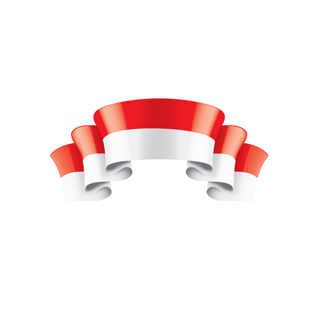 Indonesia flag, vector illustration on a white background.のイラスト素材