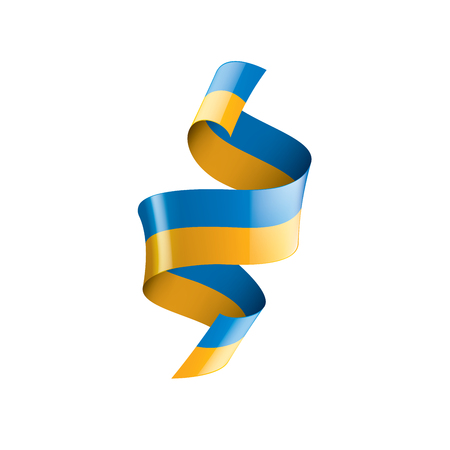Ukraine flag, vector illustration on a white background.のイラスト素材