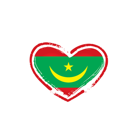 Mauritius national flag, vector illustration on a white backgroundのイラスト素材
