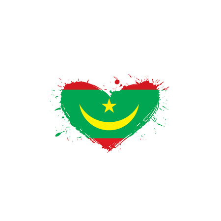 Mauritius national flag, vector illustration on a white backgroundのイラスト素材