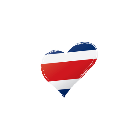 Costa Rica national flag, vector illustration on a white backgroundのイラスト素材