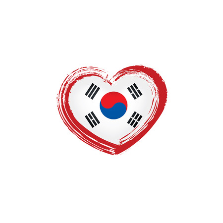 South Korean national flag, vector illustration on a white backgroundのイラスト素材