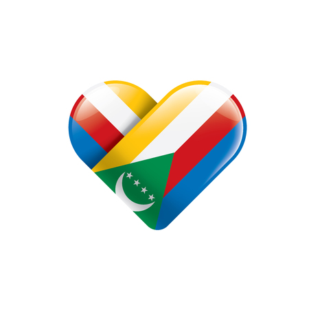 Comoros national flag, vector illustration on a white backgroundのイラスト素材