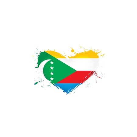 Comoros national flag, vector illustration on a white backgroundのイラスト素材