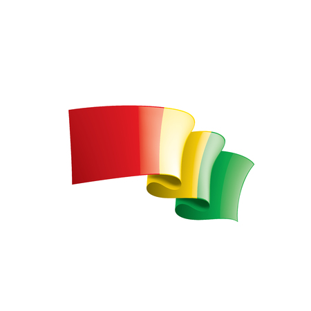 guinea flag, vector illustration on a white background.のイラスト素材