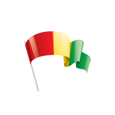 guinea flag, vector illustration on a white background.のイラスト素材