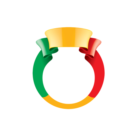 Mali flag, vector illustration on a white backgroundのイラスト素材