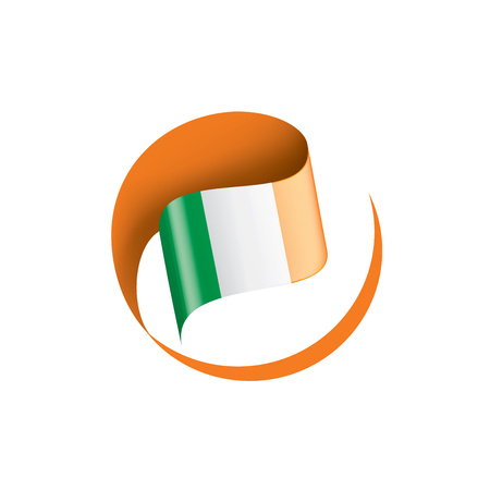 Ireland flag, vector illustration on a white background,のイラスト素材